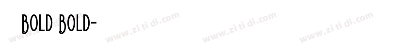 小米 Bold Bold字体转换
